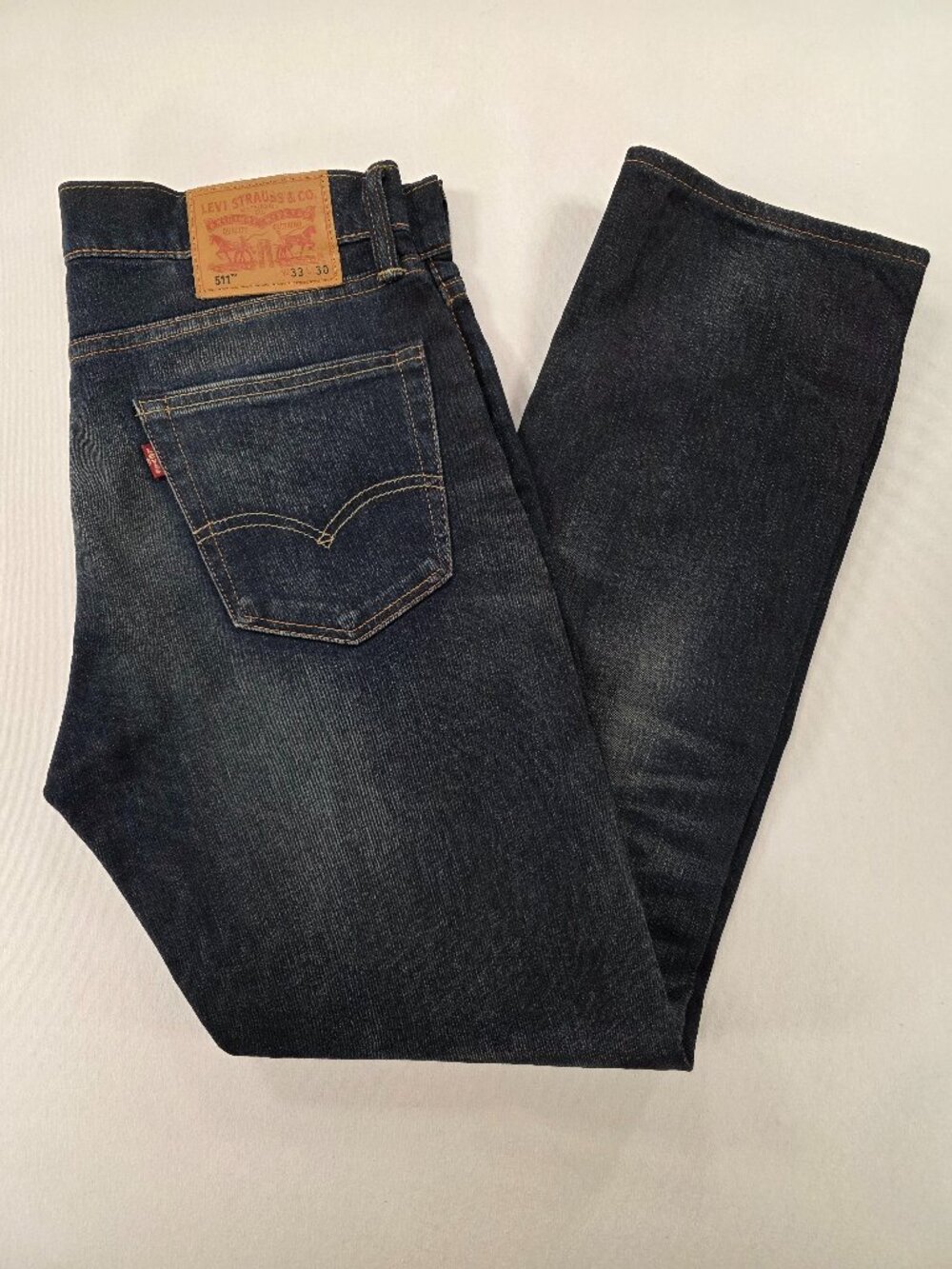 Levi's Men's 511 Slim Fit Denim Jeans Bluish Black Mix Men's 33x30